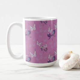 De Café Taza clásica Butterfly Joy (Púrpura)