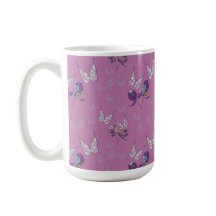 Taza clásica Butterfly Joy (Púrpura)