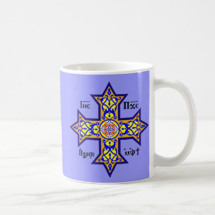 De Café Taza clásica cruzada copta