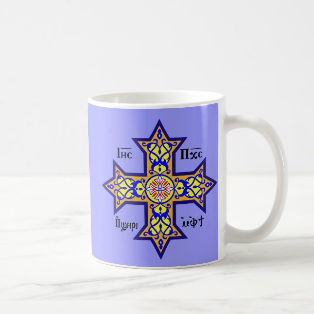 De Café Taza clásica cruzada copta (Derecha)