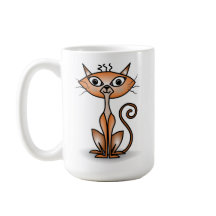 Taza clásica del gato naranja loco 