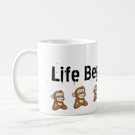 De Café Taza clásica del mono confiado, 11 oz