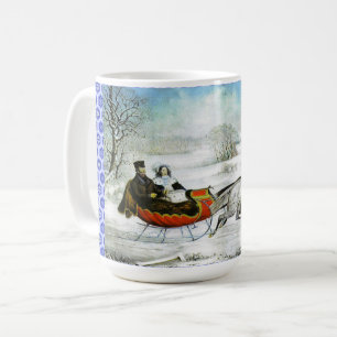 De Café Taza clásica del paseo del trineo