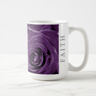 De Café Taza Clásica Faith Purple Roses 15oz