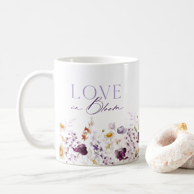 De Café Taza Clásica Floral Amor en Flor (Con donut)
