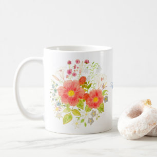 De Café Taza Clásica Floral Con Texto
