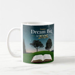 De Café Taza clásica inspiradora "Sueña en grande 2026" có