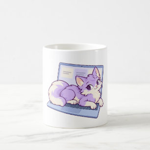 De Café Taza Clásica Laptop Lila
