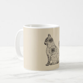De Café Taza Clásica Mandala Gato Blanco 325 ml