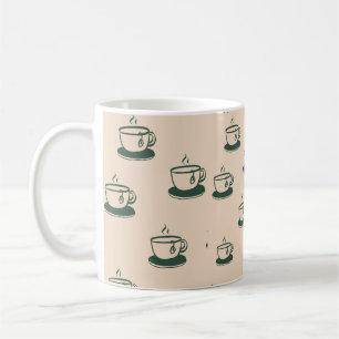 De Café Taza clásica patrón amante del té estético