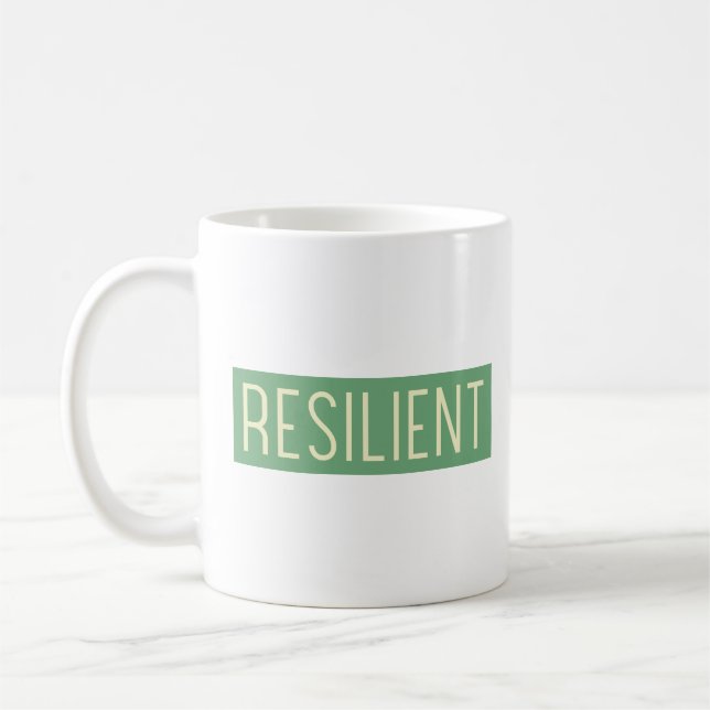 De Café Taza clásica RESILIENTE – Fortaleza en cada sorbo (Izquierda)