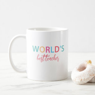 De Café Taza Colorida Mejor Profesor del Mundo