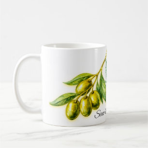 De Café Taza con aceitunas