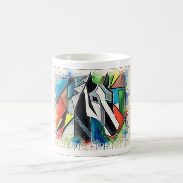 De Café Taza con Arte Adstrato (Centro)