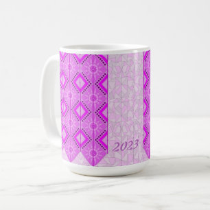 DE CAFÉ TAZA CON ARTE MIXTURA MORADA GENIAL 2023