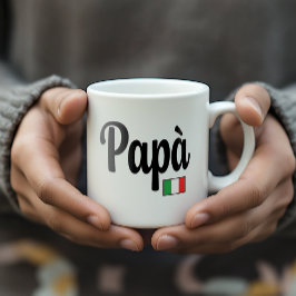De Café Taza con bandera italiana Papà - Padre Papá