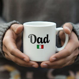 De Café Taza con bandera italiana para papá