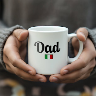 De Café Taza con bandera italiana para papá