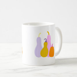 De Café Taza con calabazas coloridas