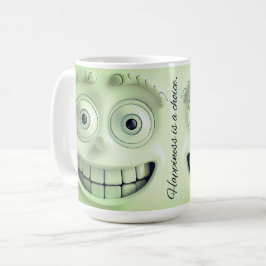 De Café Taza con Cara Sarcástica en 3D – La Felicidad es u