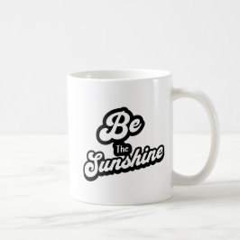 De Café Taza con cita en negro y blanco 'Sé el sol'