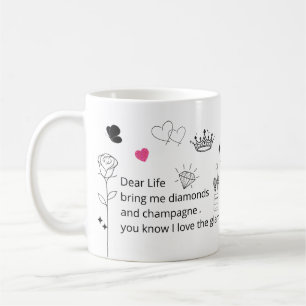 De Café Taza con cita glamurosa divertida
