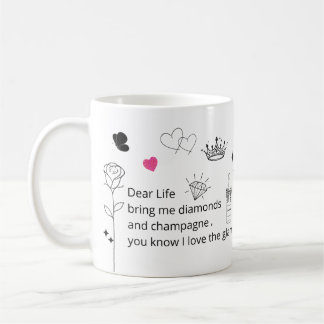De Café Taza con cita glamurosa divertida