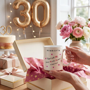 De Café Taza con cita ingeniosa para cumplir 30 años