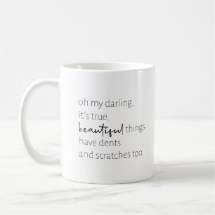 De Café Taza con cita inspiradora Blanco y negro