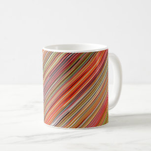 De Café Taza con diseño abstracto: ¡líneas coloridas
