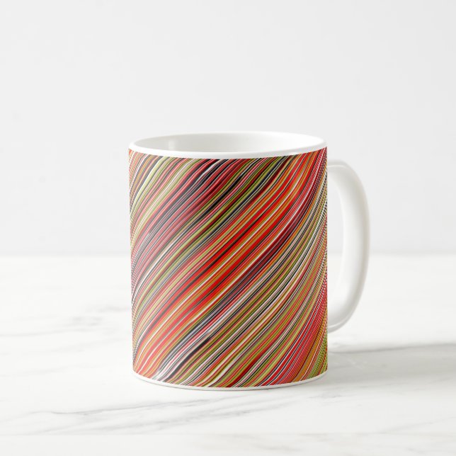 De Café Taza con diseño abstracto: ¡líneas coloridas (Anverso derecho)