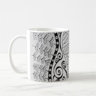 De Café Taza con diseño blanco y negro