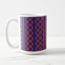 De Café Taza con diseño geométrico púrpura