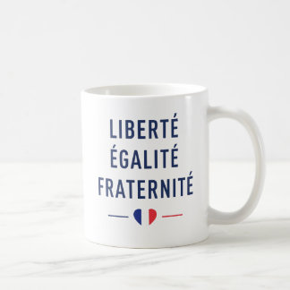 De Café Taza con el lema francés Liberté Égalité Fraternit