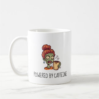 De Café Taza con el lema 'Funciona con cafeína'