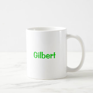 De Café Taza con el nombre Gilbert texto verde