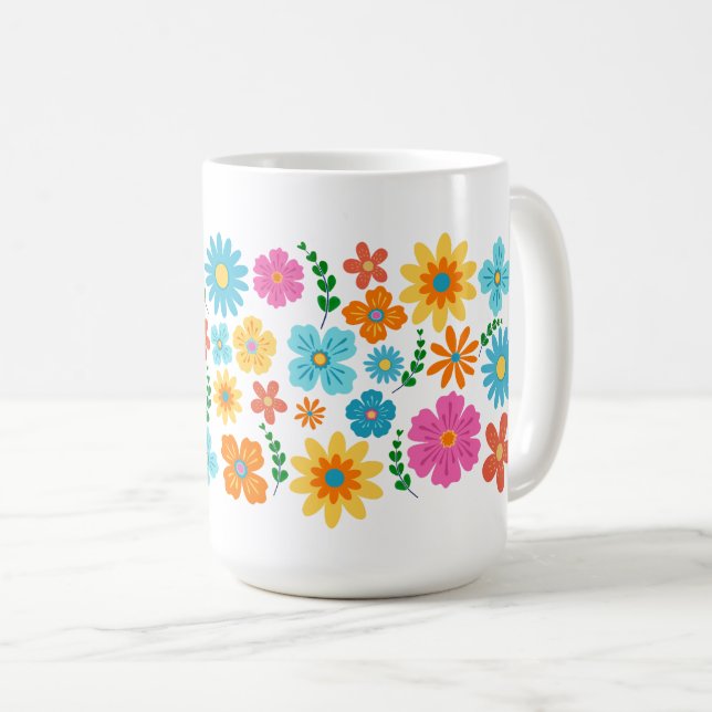De Café Taza con estampado floral (Anverso derecho)