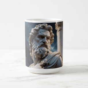De Café Taza con estatua del dios griego - Taza con busto