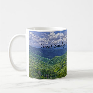 De Café Taza con foto del Parque Nacional Great Smoky Moun