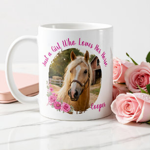 De Café Taza con Foto Rosa Solo una Chica que Ama su Cabal