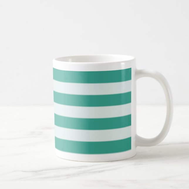 De Café Taza con franja horizontal verde (Derecha)