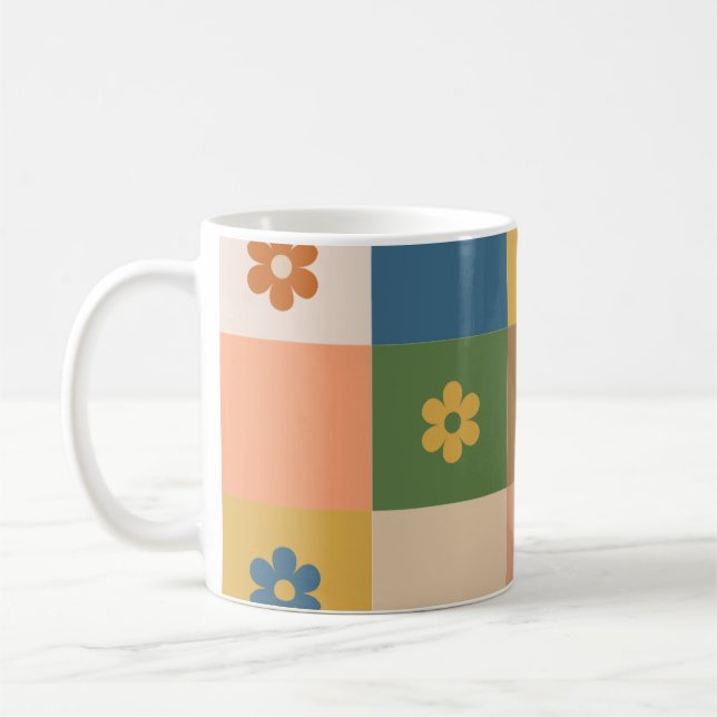 De Café Taza con hermoso patrón floral (Izquierda)