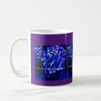 De Café Taza con Hortensias Moradas Dame un abanico