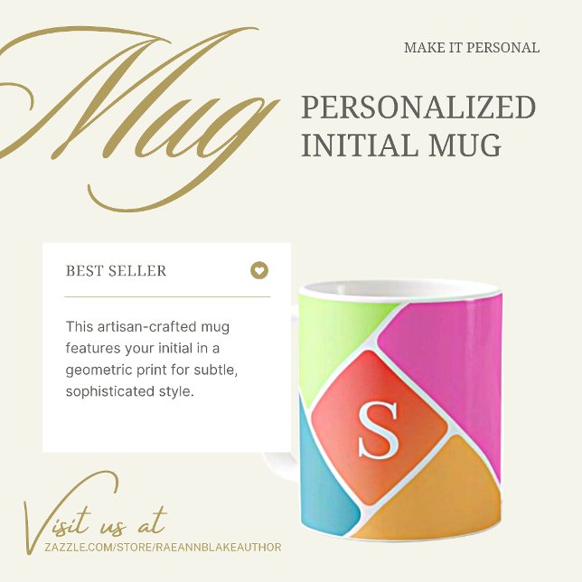 De Café Taza con inicial personalizada (Subido por el creador)