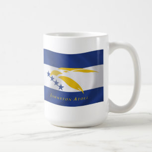 De Café Taza con la bandera del atolón Johnston