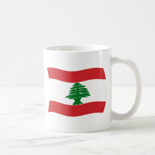 De Café Taza con la bandera del Líbano