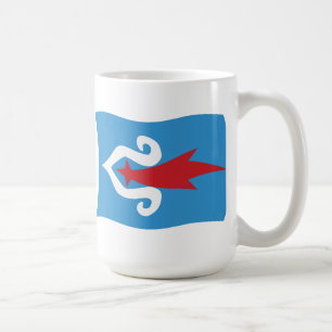 De Café Taza con la bandera del pueblo Ainu