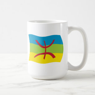 De Café Taza con la bandera del pueblo bereber
