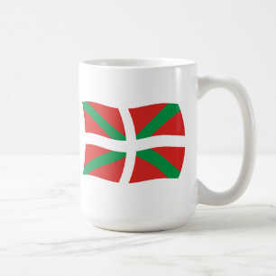 De Café Taza con la bandera del pueblo vasco