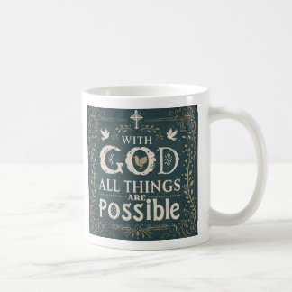 De Café Taza con la frase 'Con Dios todo es posible'